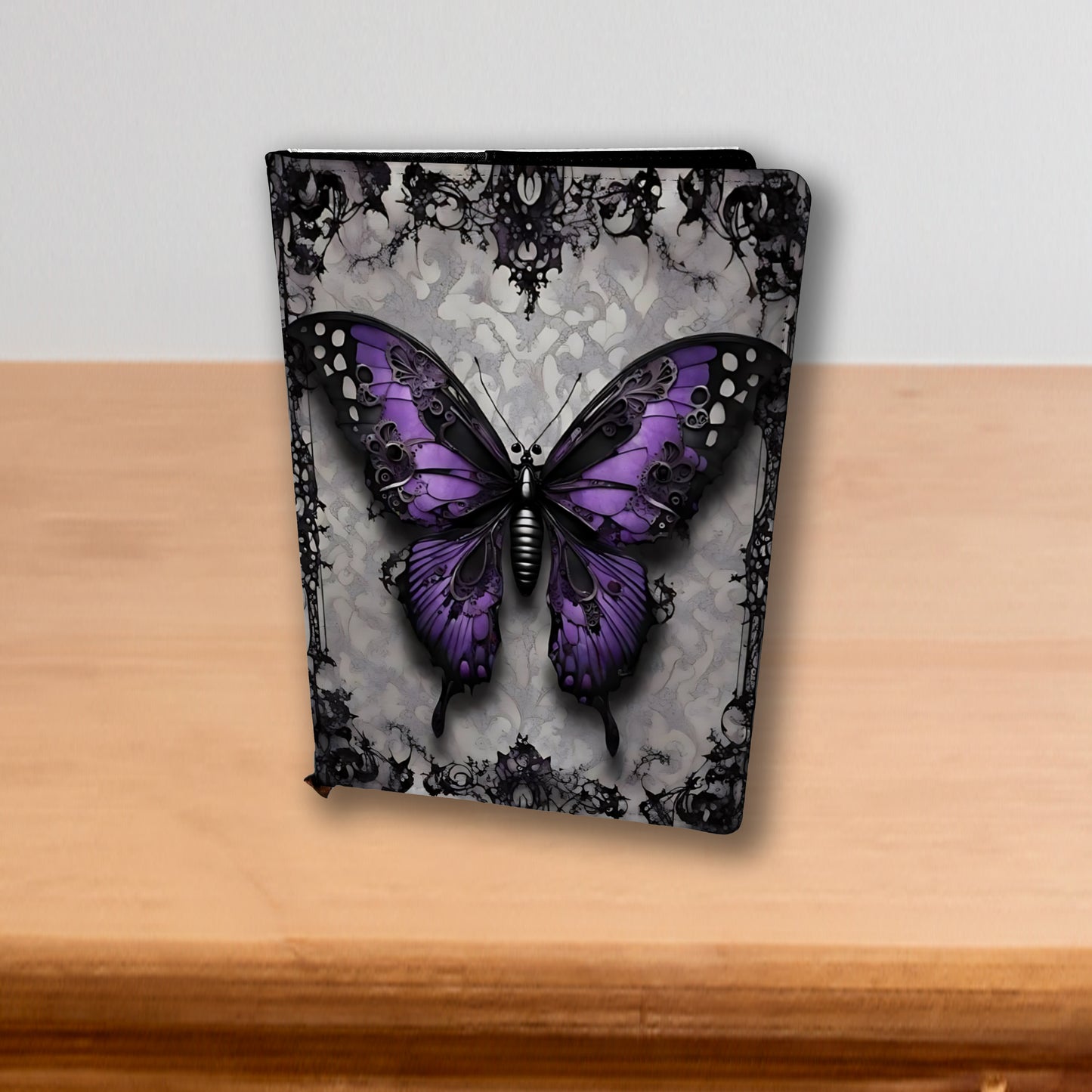 Dark Purple Butterflies Reusable Journal Notebook