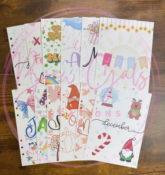 2026 Calendar Inserts