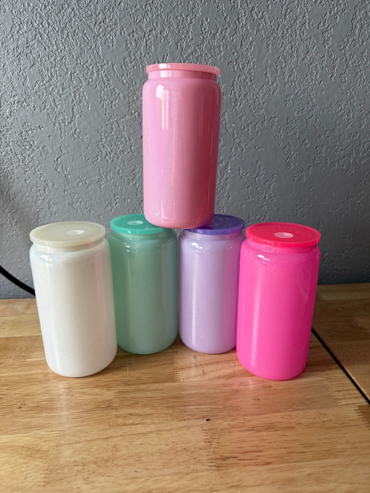 Glass Iridescent Cups