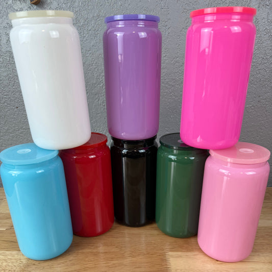 Solid Color Glass Cup