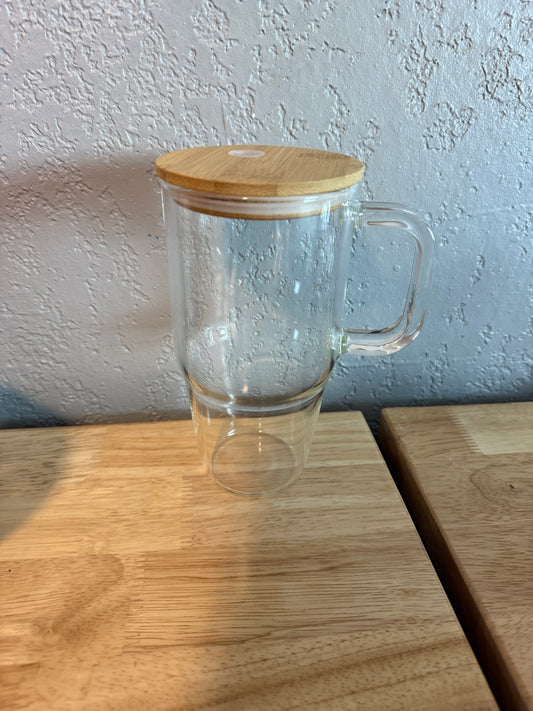 20 Oz Glass Cup with Handle